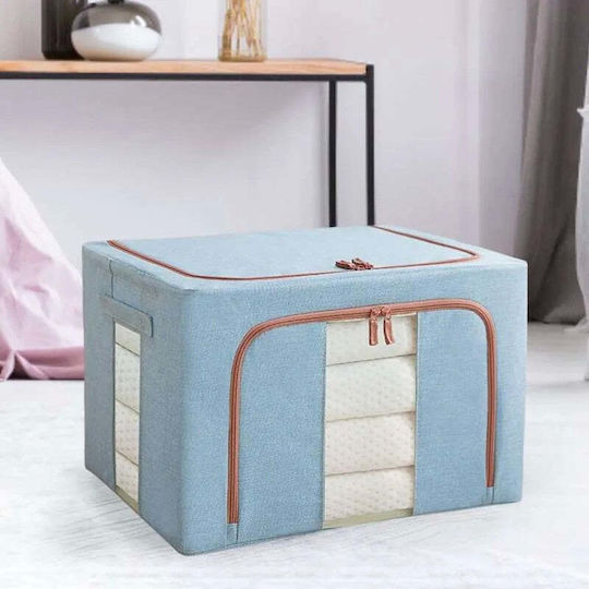 Stoff Aufbewahrungsbox mit Deckel Gray 50x40x33cm 1Stück