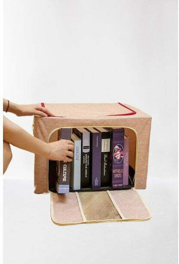 Fabric Storage Box with Lid Gray 50x40x33cm 1pcs