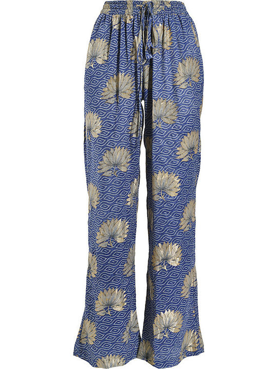 Γυναικεία Παντελόνα Floral μπλε