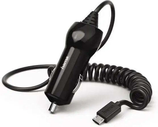 HAMA Φορτιστής Αυτοκινήτου 1.2A μαζί με Καλώδιο Micro-USB Μαύρο Χρώμα