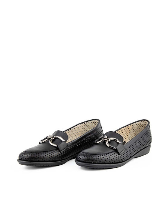 Relax Anatomic Leather Women's Moccasins in Black Color