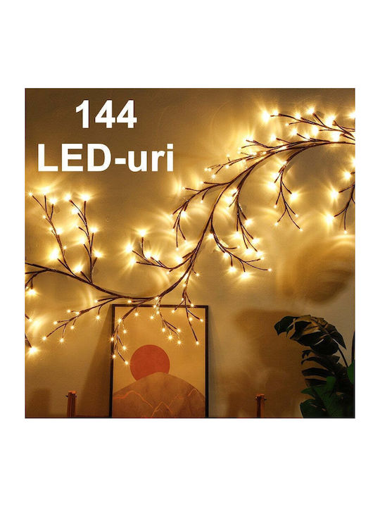 144 Светлини LED 2m. Топъл бял тип Лента 1бр
