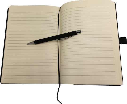Midocean Notebook 100 Sheets with Pen Holder Black