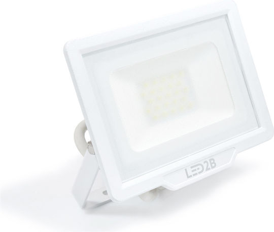Premium Lux 2 Στεγανός Προβολέας LED 20W Ψυχρό Λευκό 6000K IP65