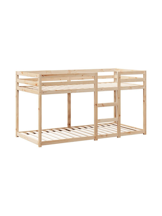 Pat pentru Copii Cușeta Single Bej pentru Saltea 80x200cm