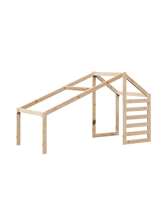 Pat pentru Copii Cușeta Single Bej pentru Saltea 80x200cm