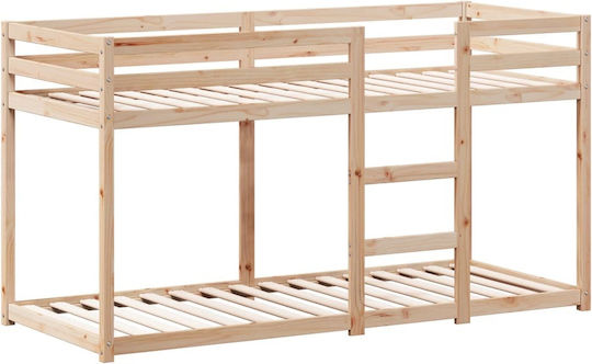 Pat pentru Copii Cușeta Single Bej pentru Saltea 90x190cm