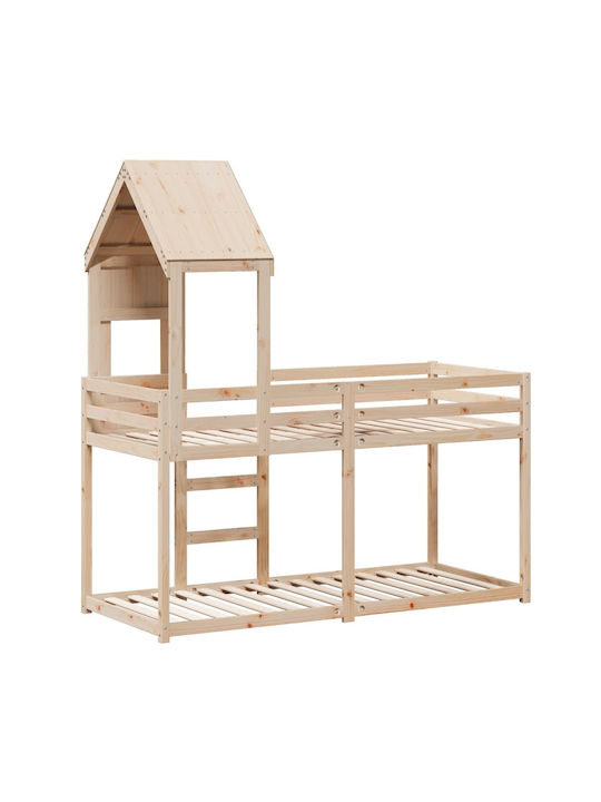Kinderbett Koje Einzeln Beige für Matratze 90x190cm