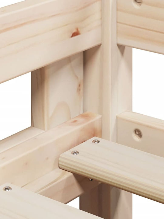 Kinderbett Koje Einzeln Beige für Matratze 90x190cm
