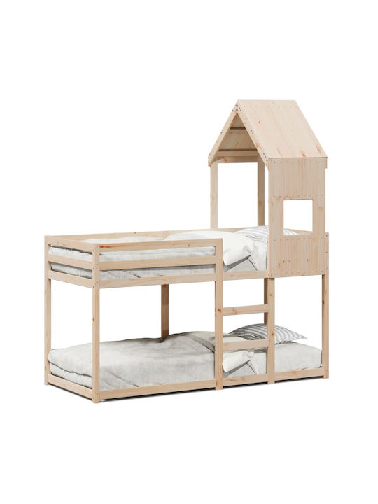 Kinderbett Koje Einzeln Beige für Matratze 90x190cm