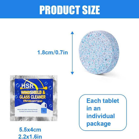 Uraqt U4 Car Window Cleaning Tablets Set of 75 Multifunctional Windshield Wiper Washing Tablets Concentrated Cleaning Tablets for Car Windows & Screens Detergent Strong Disinfection Capability for Kitchen Bathroom Mirrors Various