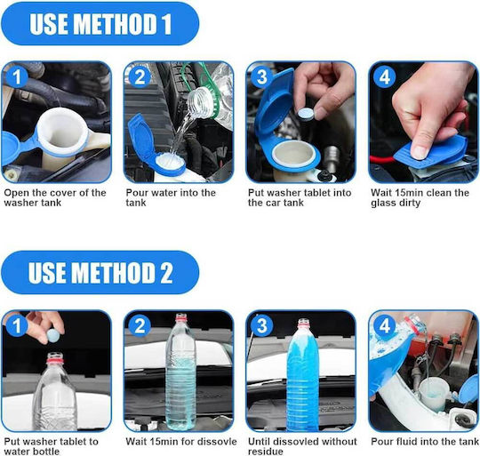 Uraqt U4 Car Window Cleaning Tablets Set of 75 Multifunctional Windshield Wiper Washing Tablets Concentrated Cleaning Tablets for Car Windows & Screens Detergent Strong Disinfection Capability for Kitchen Bathroom Mirrors Various