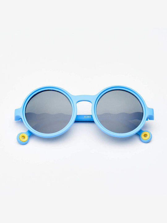 Baby Cloud Wavy Στρογγυλά Παιδικά Γυαλιά Ηλίου με Polarized Φακό Sky Blue για 3-6 Ετών