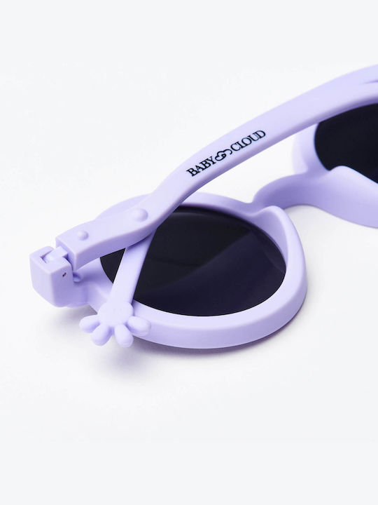 Baby Cloud Little Στρογγυλά Παιδικά Γυαλιά Ηλίου με Polarized Φακό Lilac Palm για 2-5 Ετών