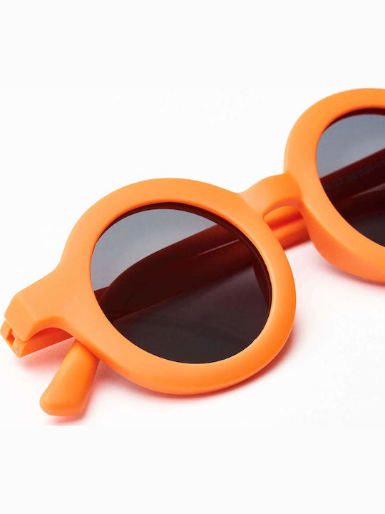 Baby Cloud Round Στρογγυλά Παιδικά Γυαλιά Ηλίου με Polarized Φακό Hot Orange για 2-5 Ετών