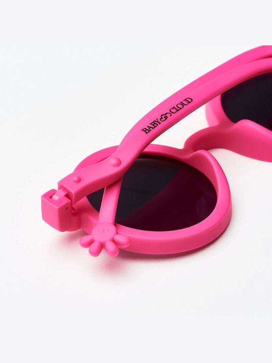 Baby Cloud Little Round Kids Sunglasses with Polarized Lens Strawberry Palm for 2-5 Years