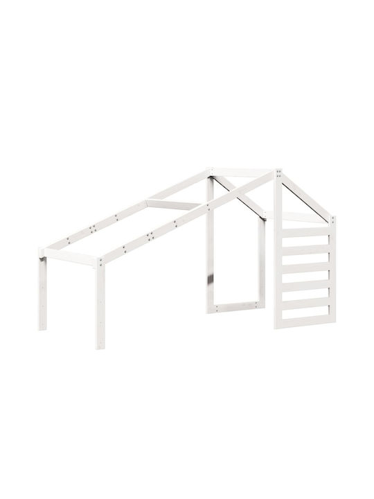 Kinderbett Hochbett Einzeln Weiß für Matratze 90x190cm