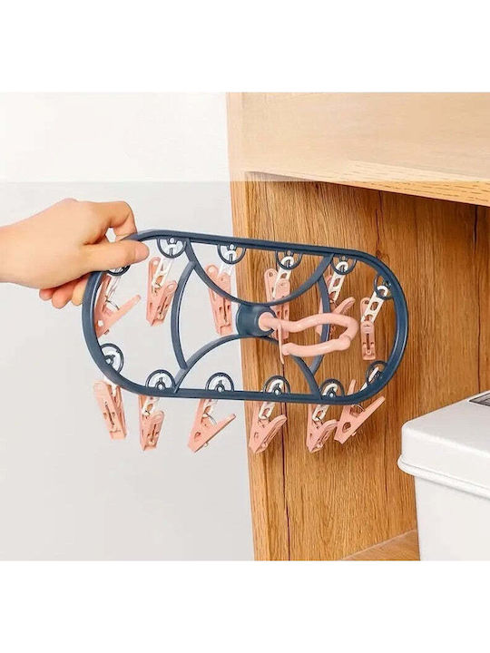 Plastic Folding Hanging Clothes Drying Rack 30x12.5cm
