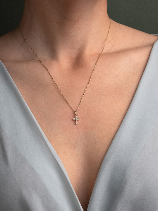 George Art Jewels Χρυσός Σταυρός 14Κ χωρίς Αλυσίδα