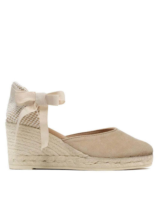 Manebi Women's Platform Espadrilles Beige