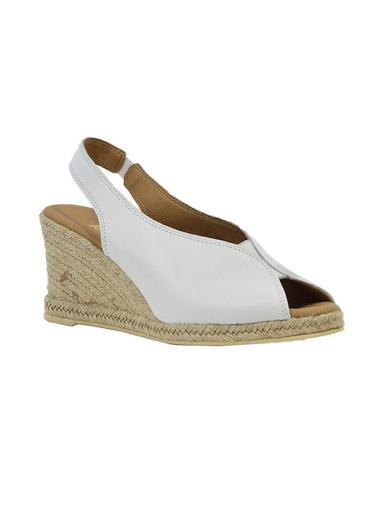 Ragazza Women's Leather Platform Espadrilles White