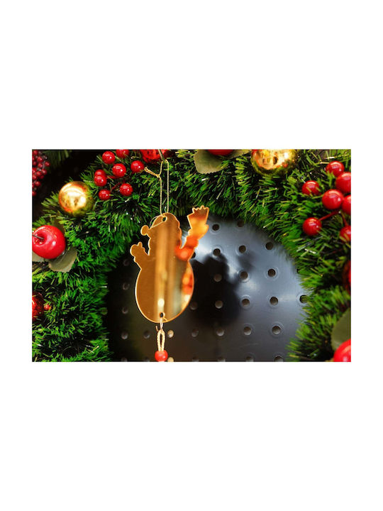 Hängender Schneemann Ornament Gold 23x10cm