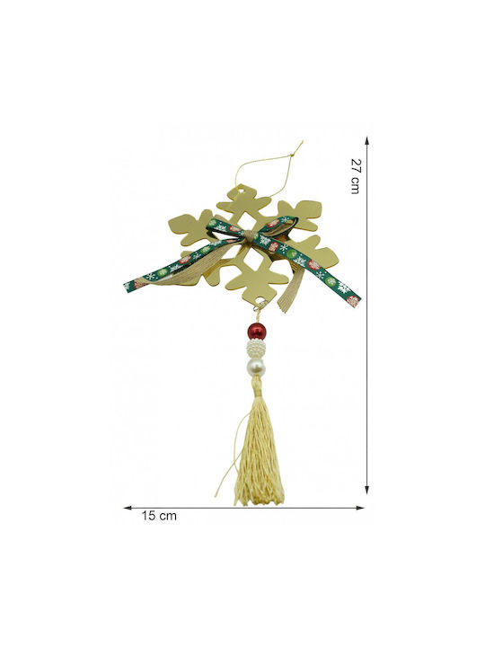 Ornament suspendat Fulgi de zăpadă Auriu 27x15buc