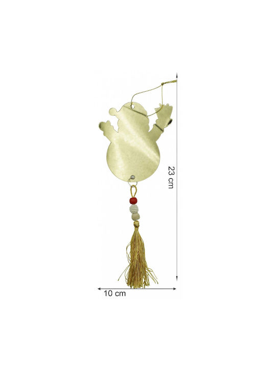 Hängender Schneemann Ornament Gold 23x10cm