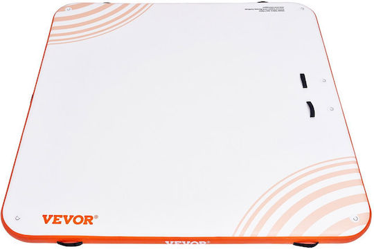 Vevor Inflatable Floating Dock with Handles White 213x213cm