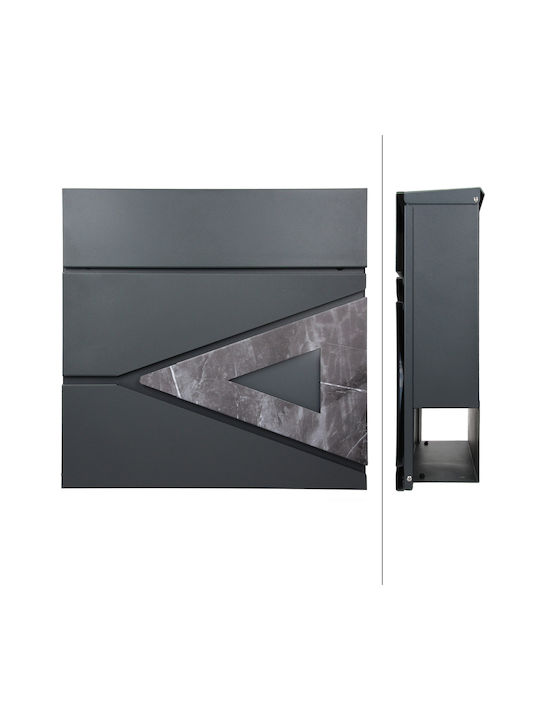 ML-Design Γραμματοκιβώτιο Εξωτερικού Χώρου Inox σε Γκρι Χρώμα 37x36.5x11cm