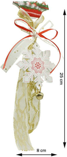 Ornament suspendat Fulgi de zăpadă Din lemn Alb