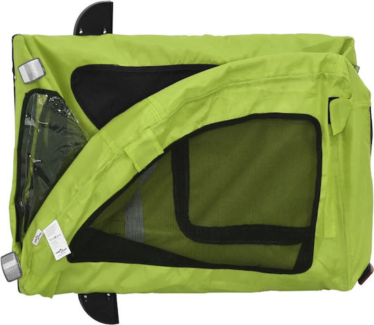 vidaXL Dog Carrying Green Bicycle Trailer for 45kg Pets L124.5xW66xH63.5cm