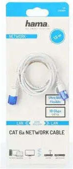 HAMA U/UTP Cat.6a (Gigabit) Мрежов Кабел Ethernet 1.5м Бял