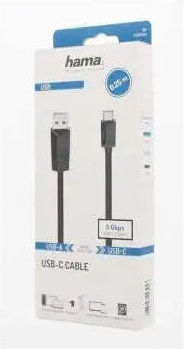 HAMA USB 3.2 Кабел USB-C Мъжки - USB-A Черен 0.25м 00200650