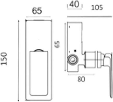 Imex Built-in Faucet Mixer for Bathtub 1 Exit Imex Built-in Faucet Mixer for Bathtub 1 Exit