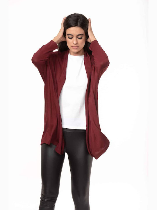 Dress Up Women's Knitted Cardigan Bordeaux