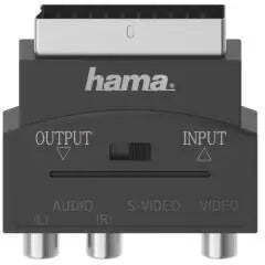 Hama S-vhs Adapter 3 X Rca 1xvideo+2xaudio Scart Black
