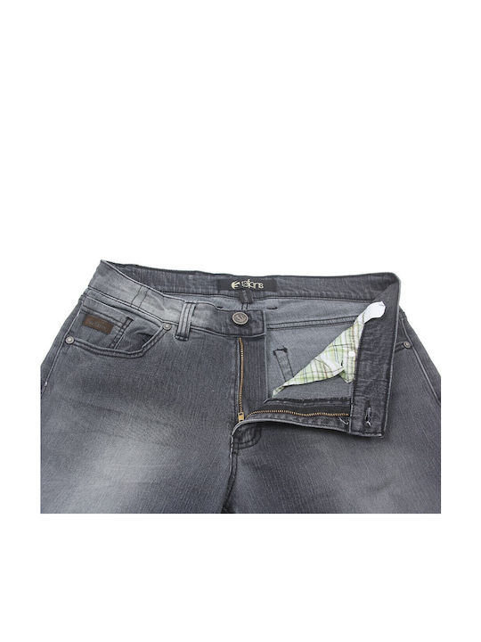 Men's Jeans Pants Elastic Black