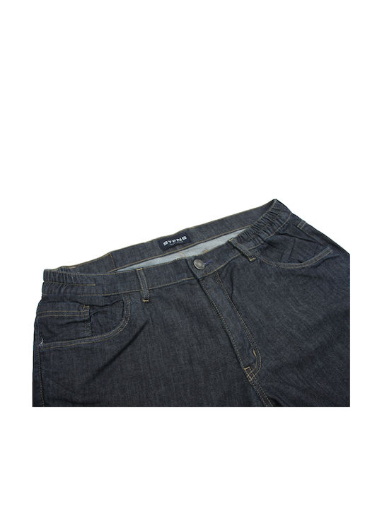 Men's Jeans Pants Elastic with Regular Fit Blue