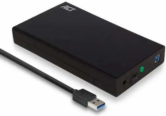 Carcasă pentru hard disk Act Ac1405 3.5" SATA USB 3.1 Gen1 USB 3.0, negru