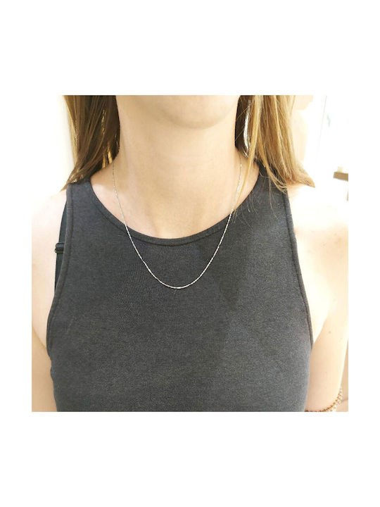 White Gold Chain Neck 14K Length 45cm