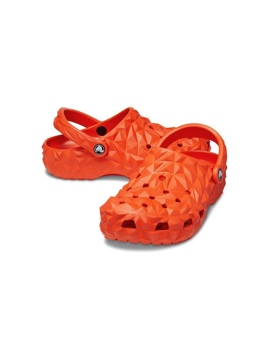 Crocs Classic Geometric Clog Σαμπό Πορτοκαλί