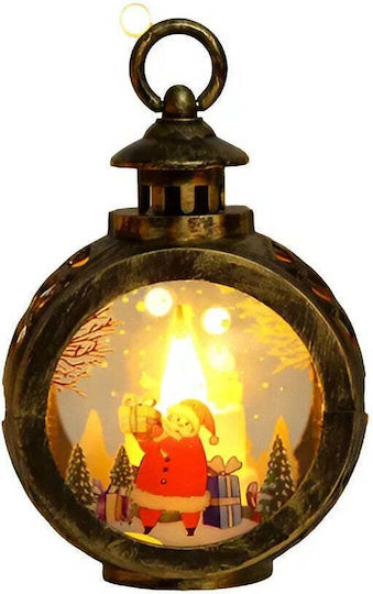 Crăciun Lampion Alb Baterie 13.5x9cm.