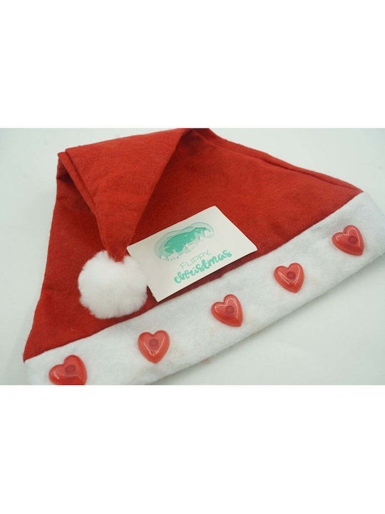 Weihnachts-Kappen Rot mit Muster Weihnachtsmann