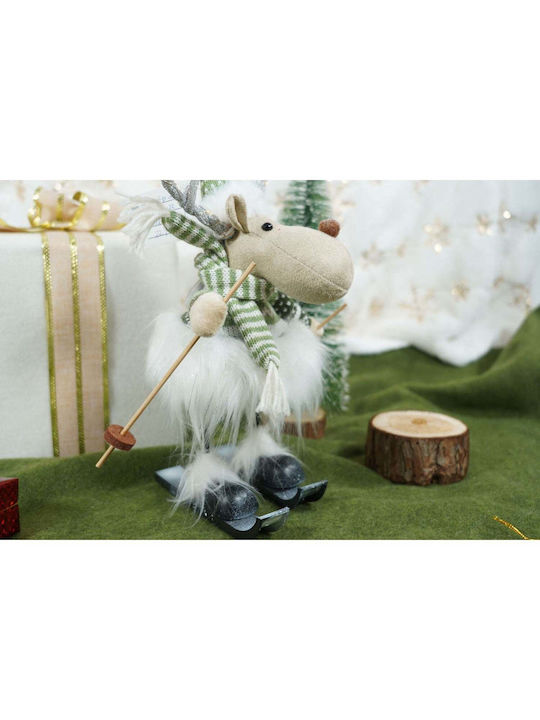 Christmas Figure Reindeer White Height 33cm