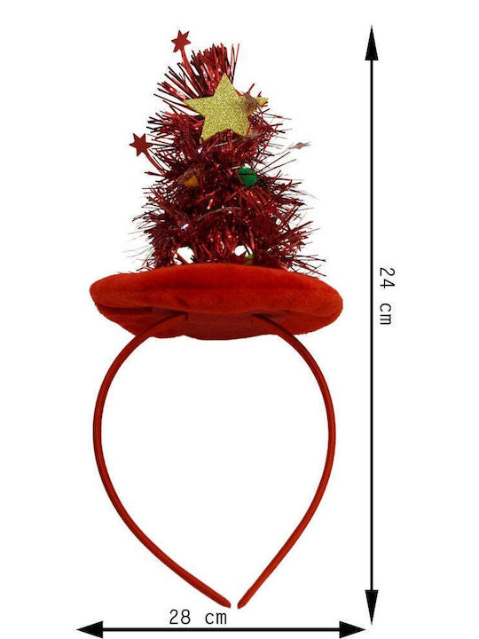 Accesorii de Crăciun Benzi pentru cap Roșie cu Model Brad