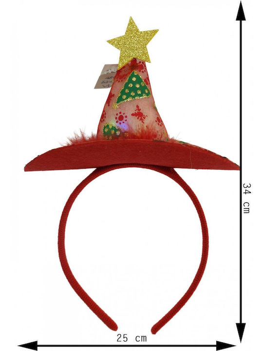 Accesorii de Crăciun Benzi pentru cap Roșie cu Model Stele