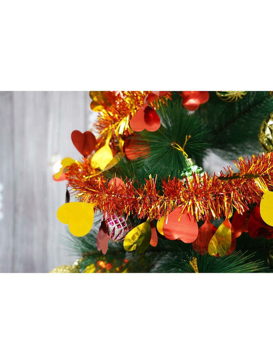 Weihnachtliche Girlande Plastik Rot 200x9cm 1Stück