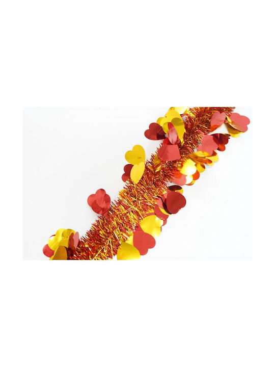 Weihnachtliche Girlande Plastik Rot 200x9cm 1Stück