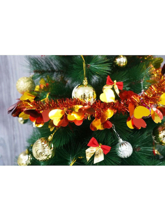 Weihnachtliche Girlande Plastik Rot 200x9cm 1Stück